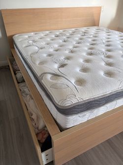 king size bed+Mattress- Excellent condition $600