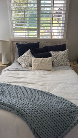 Queen headboard and frame