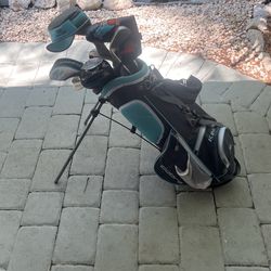 Cobra King Junior Mini Golf Bag With Clubs, Tees Socks, And Balls
