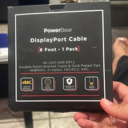 PowerBear 4K HDMI Cable 6 ft | High Speed, Braided Nylon & Gold Connectors, 4K @ 60Hz, 