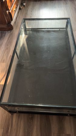Shadow box coffee table -black