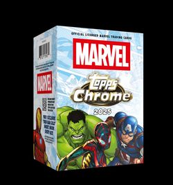 2025 TOPPS CHROME MARVEL COMICS Value/Blaster Box (28 Cards) Brand New Sealed