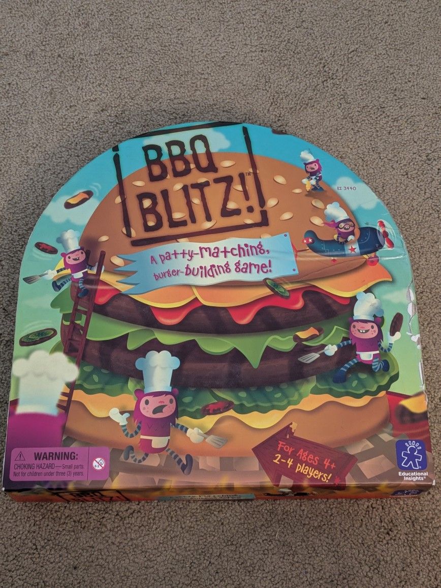 BBQ Blitz Board Game~Educational Insights~Ages 4+ (2-4 Players)