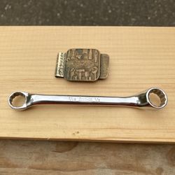 Vintage Snap on Money Clip And Box Wrench 7/17