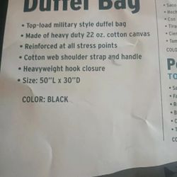 Heavy Duty Duffle Bag