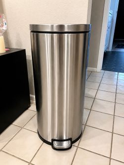 Large Stainless Steel Step Trash Can