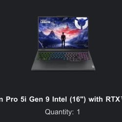Legion Pro 5i Gen 9 Intel (16") with RTX™ 4070