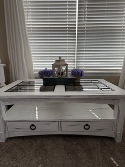 Custom finished rustic farmhouse coffee table