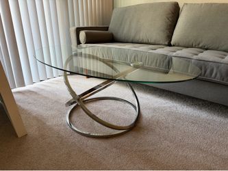 Glass coffee table