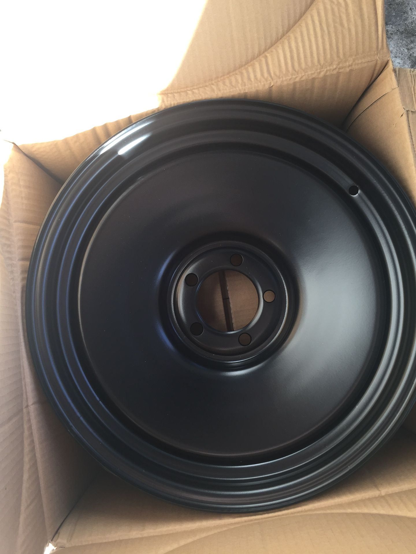 Set of 4 Steel Wheels 5x4.5 Bolt Pattern 17x8 Matte Black Rat Rod Wheels 4.5 Inch Backspace 0 Offset Ford Bolt Circle