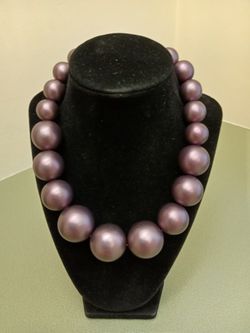 Purple Ball Beaded Necklace 