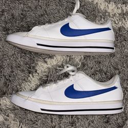 Nike Court Legacy White Game Royal Sneakers White & Blue CU4150-101 Size 5.5 Y