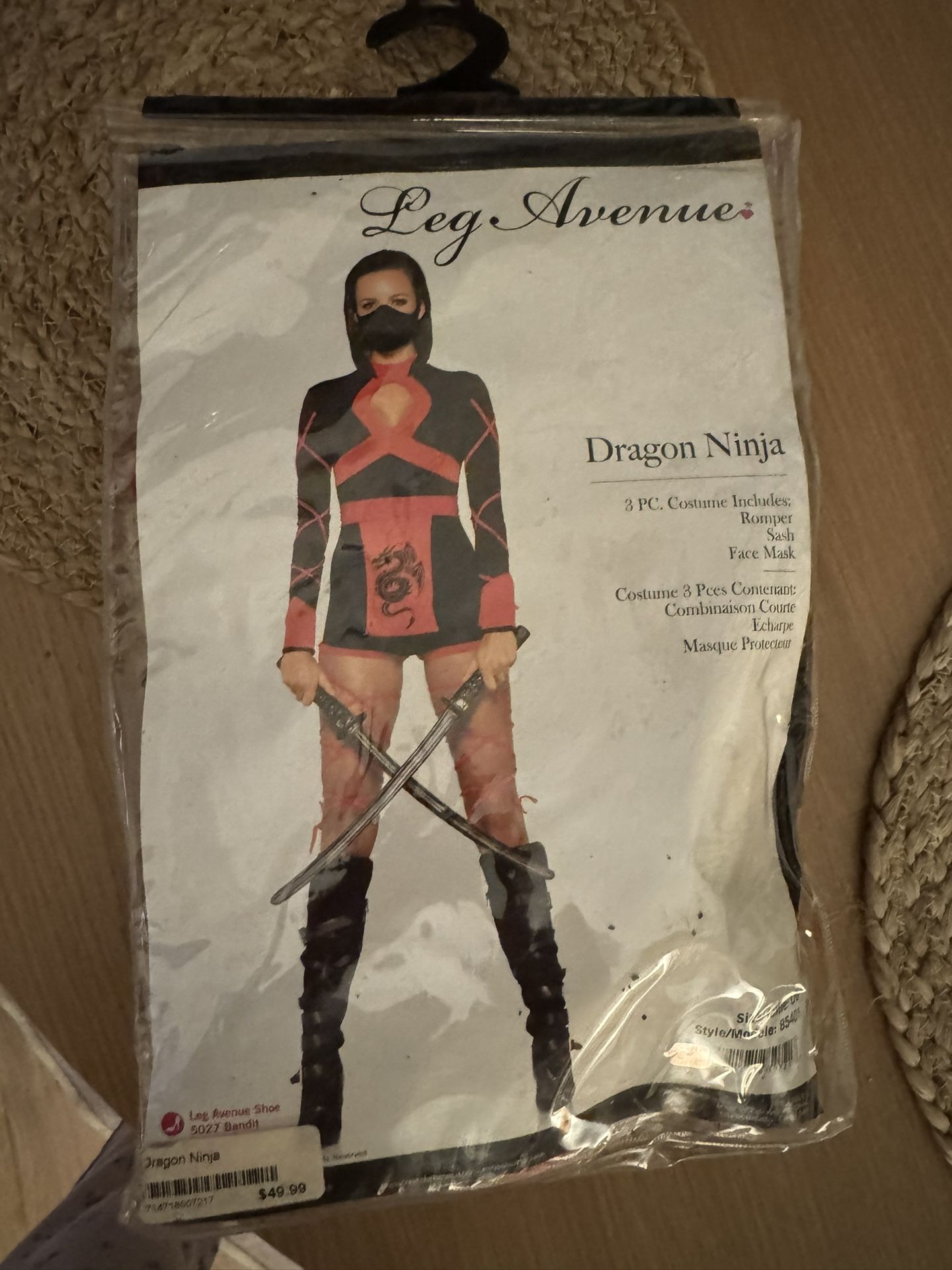 Ladies Size L Dragon Ninja Costume