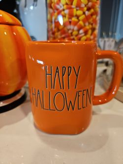 Rae Dunn Happy Halloween Rae Dunn Orange Ceramic Mug