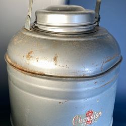 Champion Antique Thermos Porcelain Interior, Steel and Aluminum Exterior