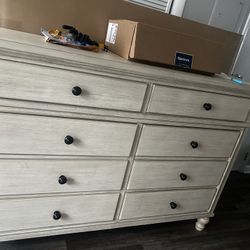 Real Wood Dresser, Mirror, And Nightstand