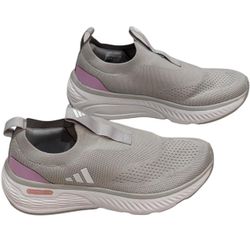 Adidas Cloudfoam Go Sock No Lace Slip-On Sneakers in Grey/Pink (Women’s US 8)