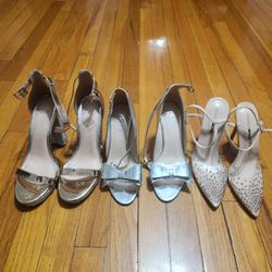 High Heels Viga Fiore Size 7 1/2, Halina Size 6, Fashionnova Size 6. Like New All For $40, Zapatillas De Mujer. 