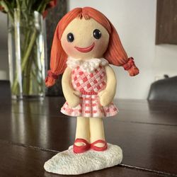Vintage Enesco "Dolly the Rag Doll" mini figurine from the Rudolph and the Island of Misfit Toys collection