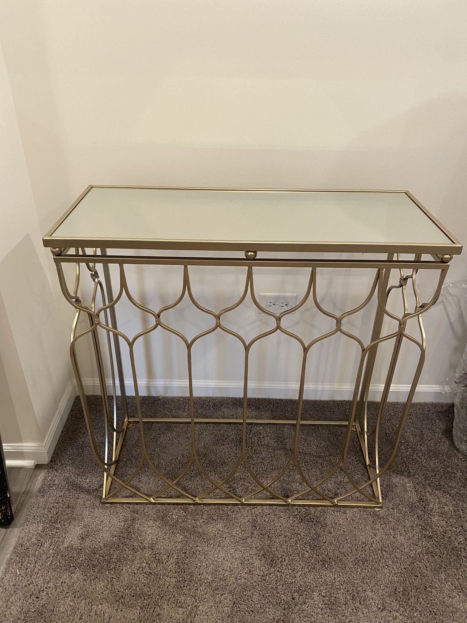 Mirrored Gold Accent Table