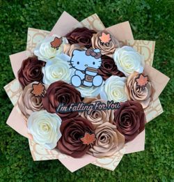 Hello Kitty Fall Themed Artificial Rose Bouquet