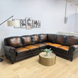 Abbyson Leather 2-Piece Sectional