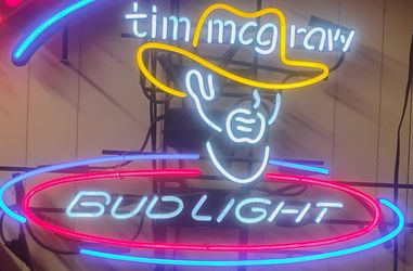 TIM MCGRAW BUD LIGHT NEON SIGN