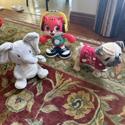 Talking, Dancing And Singing Toys, Batteries Included, $10 Each Or $40 For All. 