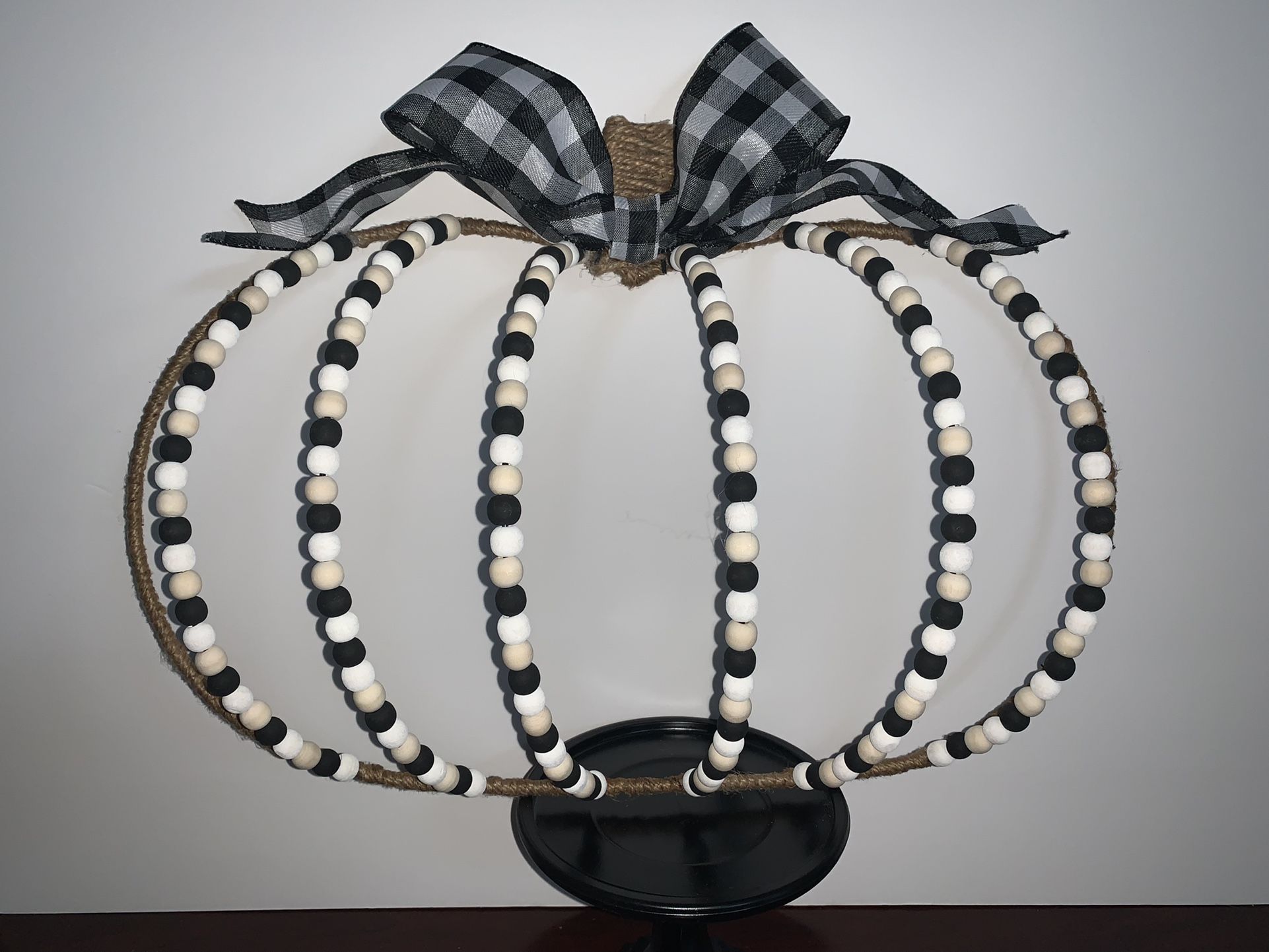 Handmade Beaded Pumpkin Decor