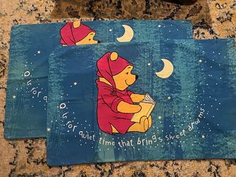 Vintage Winne the Pooh Pillow Cases set of 2