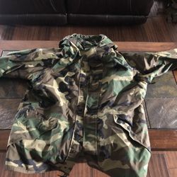 Woodland Camo Goretex Jacket And Pants