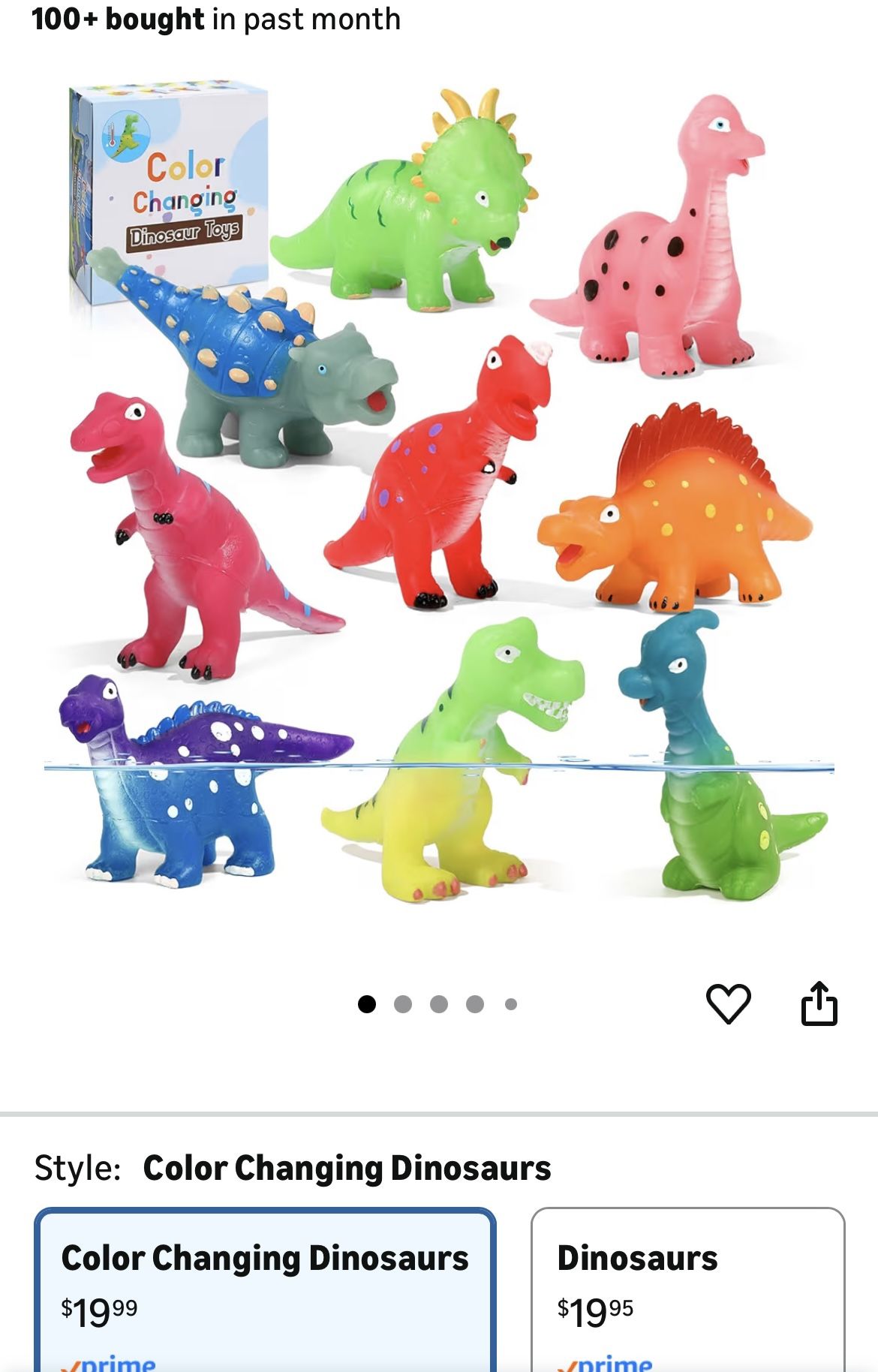 π In π¦ Color Changing Dinosaur Bath Toys:Mold Free No Hole Bathtub Toys-Kids Dinosaur Toys