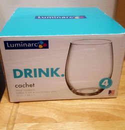 Glass cups, set of 4