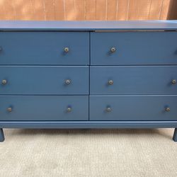 Beautiful Nautical Blue 6 Drawer Dresser 