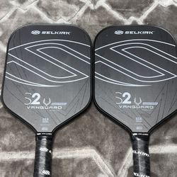 2 Selkirk S2 Vanguard Control Midweight Paddles – $400 Retail