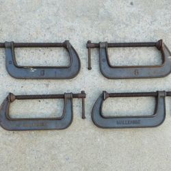 Vintage Malleable 6" C Clamps 
