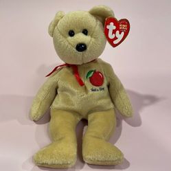 Original TY Beanie Babies BIG APPLE New York Plushie 9” tall 2004 Excellent con… 