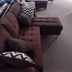Small Brown Sectional 