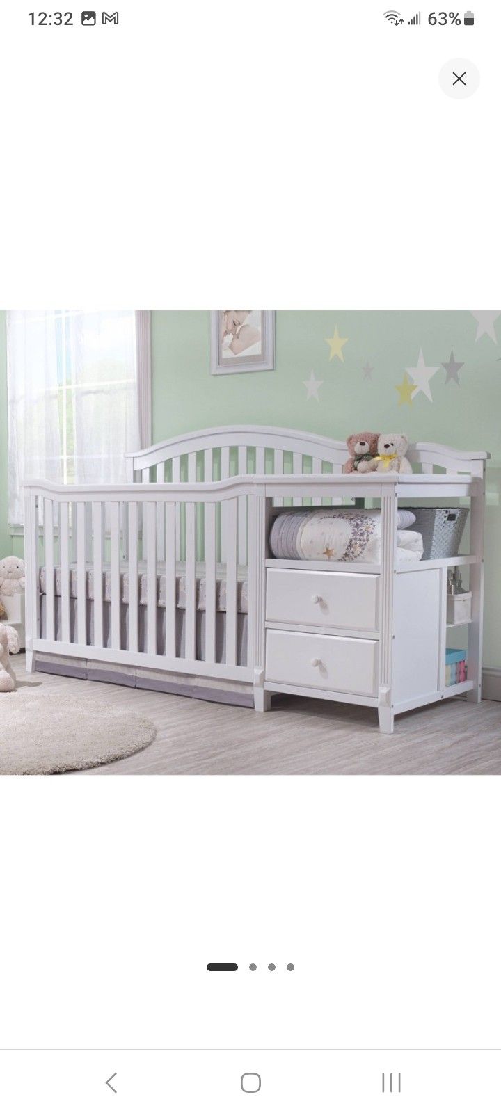 Sorelle Berkley Crib & Changer ( White)