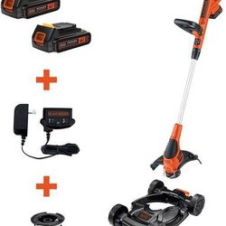 BLACK+DECKER 20V MAX Cordless 12 Lithium-Ion 3-in-1 Trimmer/Edger and  Mower + 2 Batteries 