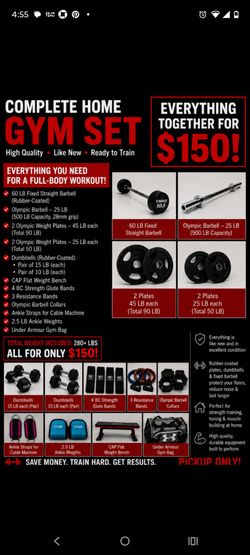 Complete Home Gym Set – Everything for Only $150!