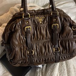 Authentic Vintage Prada Tote In Nappa Gaufre Leather 