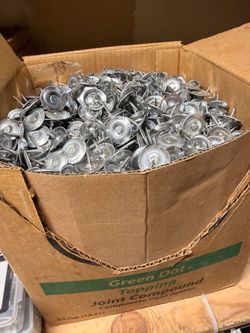 7/8 in. x 12-Gauge Electrogalvanized Ring Shank Steel Cap Roofing Nail 25 lbs. Pail
