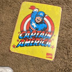Captain America Metallic Vintage Wall Art
