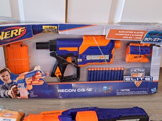 New in box Recon CQ-12,  SurgeFire, Super Soaker,  misc Nerf toys and Zuru Xshot