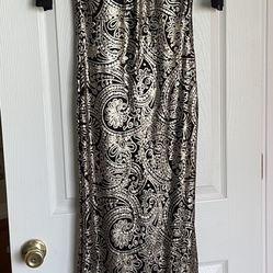 Black And Gold Sequin Dress - Size Small