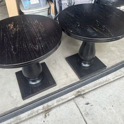 Wood side tables