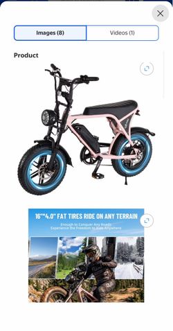 V8 pink mini bike