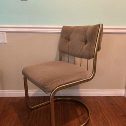 Vintage brass toned cantilever chairs - postmodern mid century