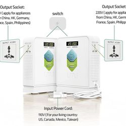 Voltage Converter 220V to 110V (EU to US) Step Down Transformer